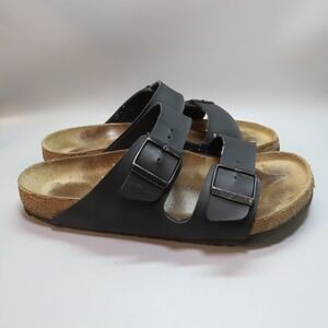 Birkenstock Arizona Sandals Men's Size 11‎ EU 44 Black Leather Fit Germany